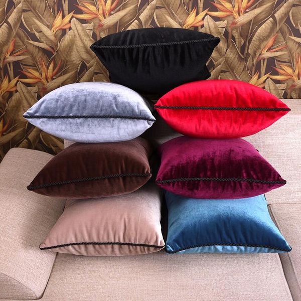 

arrival solid cushion covers for home decoration high end fine velvet cover pillow case almofadas de fundas dec cushion/decorative