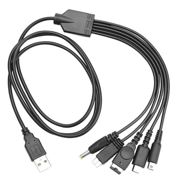 5 em 1 cabo de carregamento USB para Nintend novo 3DS XL NDS lite ndsi ll wii u carregador para Nintendo GBA para Sony PSP 1000/2000 Cable