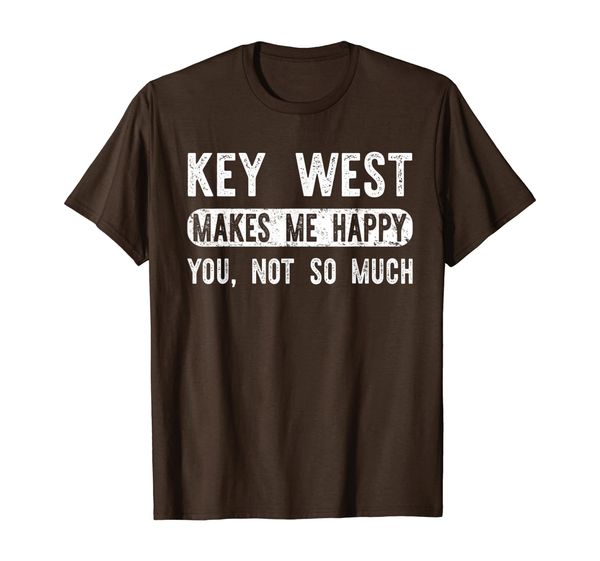 

key west makes me happy you not so much - florida t-shirt, White;black