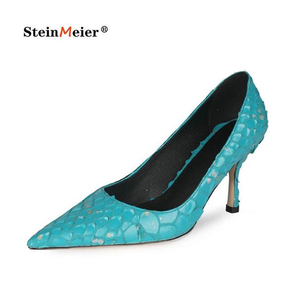 

dress shoes women pumps fish scales pattern thin heels pointed toe gorgeous blue black beige night club plus size