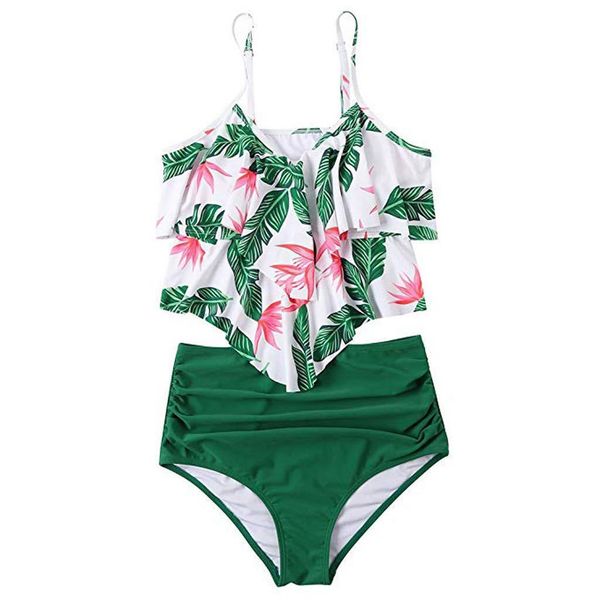 

new split women's ruffle bikini 2020 swimsuit, White;black