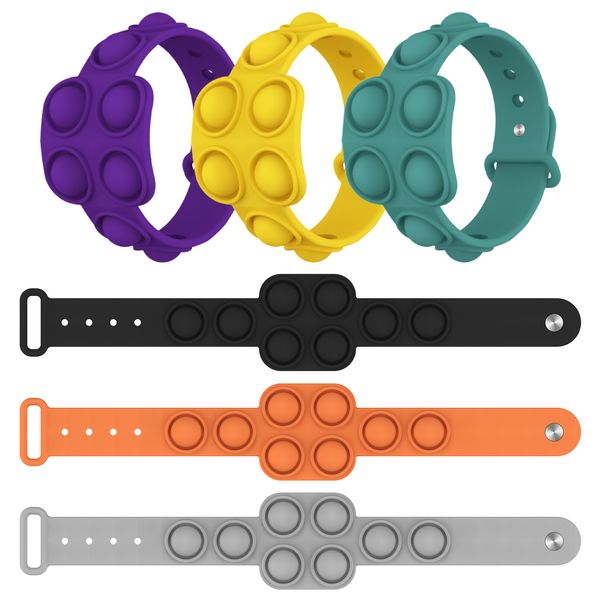 

pacifier deratization pioneer bracelet bubble puzzle decompression finger music silicone bracelet toy watch with baby teether
