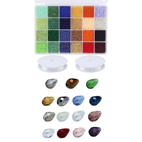 

other 14400 millet beads alphabet bead kit 2 rolls of crystal line & 1set natural stone set