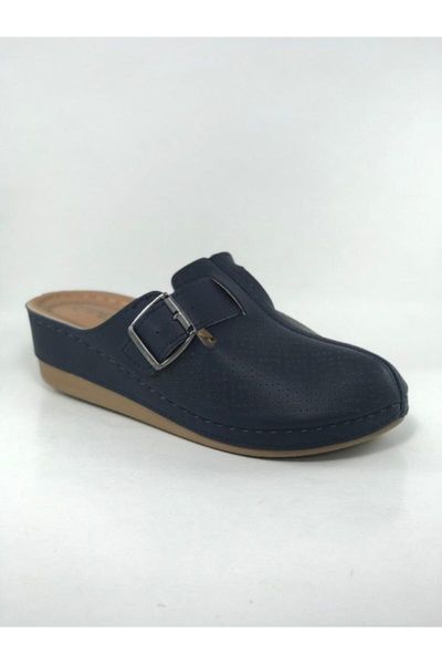 

slippers women's navy blue front indoor, Black