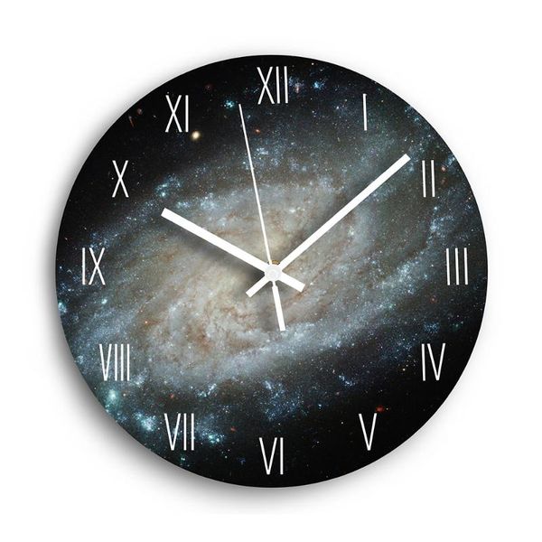 

wall clocks decorative clock silent clockwork starry sky glass 3d diy modern design for living room kitchen watch home