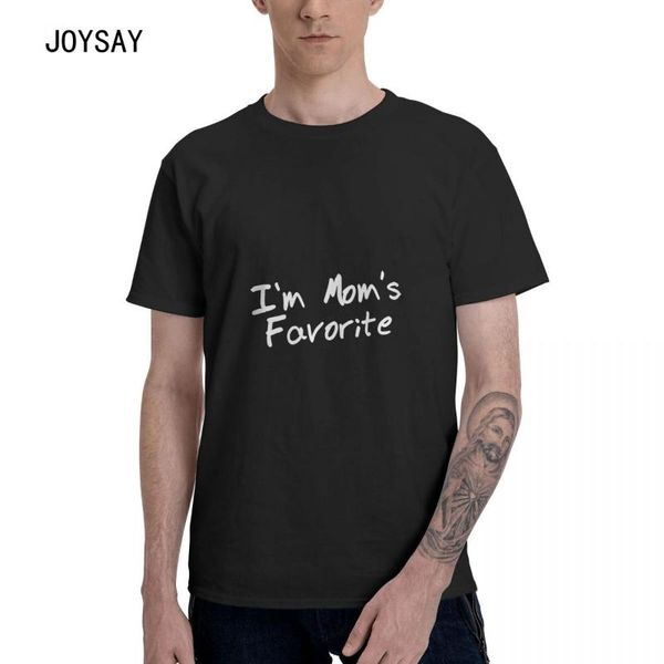 

men's t-shirts summer men black t-shirt i m mom s favorite printed cotton t shirt short sleeve tee, White;black