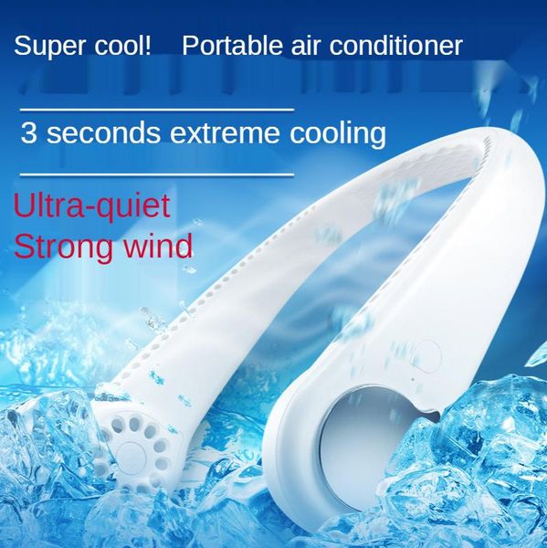 

electric fans hanging neck fan portable usb leafless small mini lazy m6