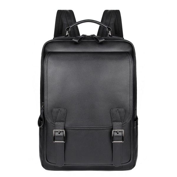 

backpack men's genuine leather for boys school bag shoulders journey rucksack