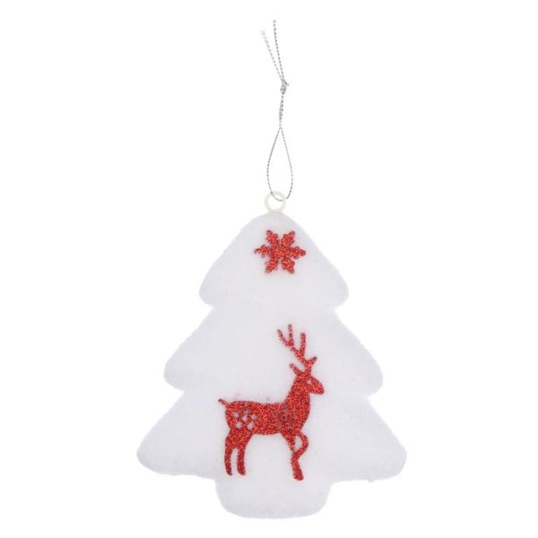 

party decoration 1pc christmas tree pendant stylish cartoon decor showcase (white)