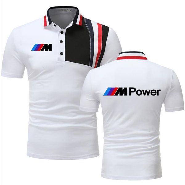 

casual shirt bmw m sport mens polos car print cotton harajuku short sleeve, White;black