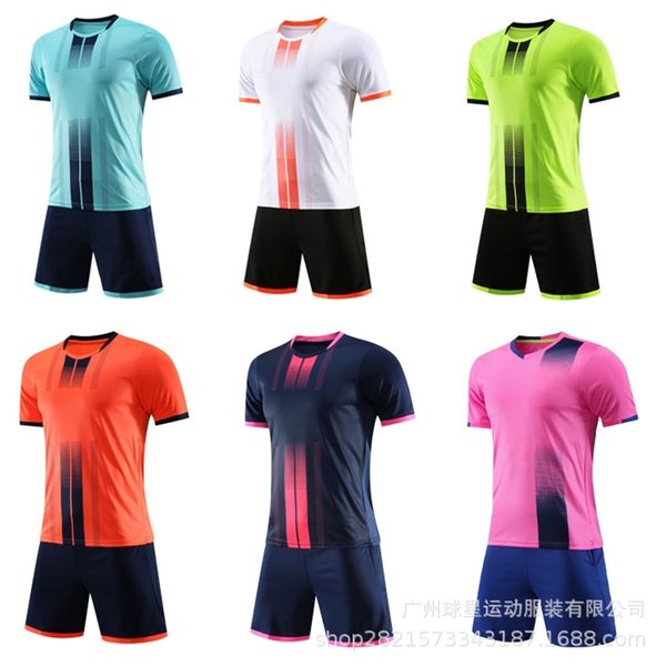

football men's children's autumn and winter training long team clothes primary school football suit short sleeve, Gray
