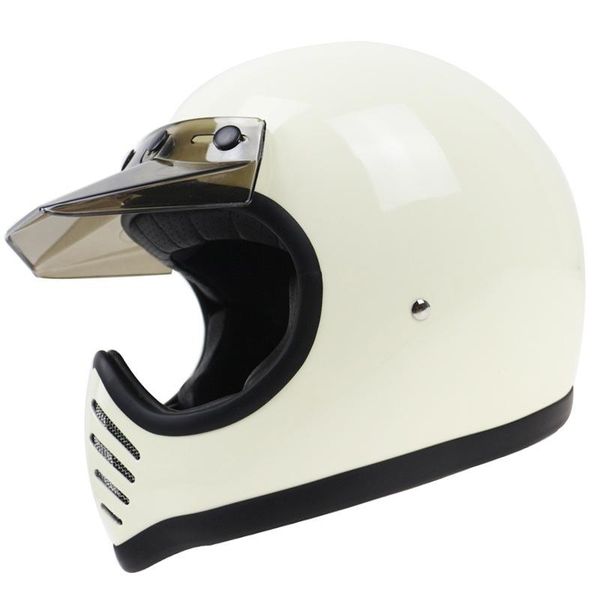 

motorcycle helmets dot white color fiberglass light weight motorcylcle helmet hand made vintage full face bike chopper visor