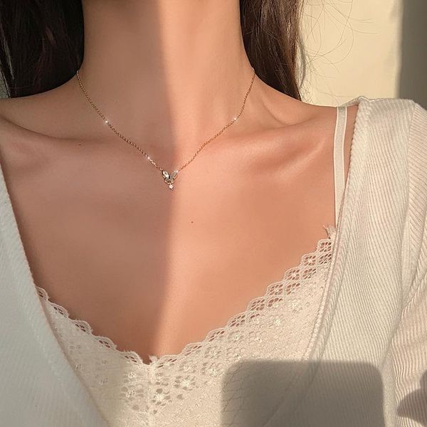 

chains moflo s925 sterling silver butterfly necklace white shell opal pendant 18k gold plated