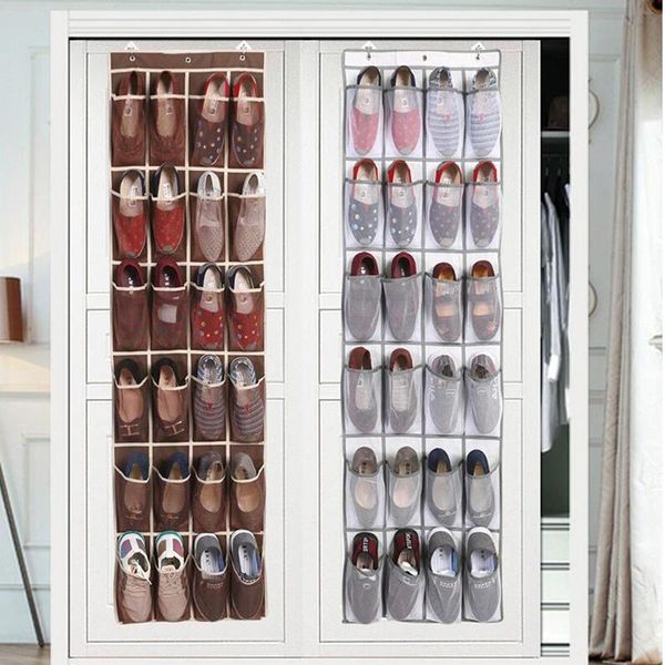 

clothing & wardrobe storage 12/24 pocket large mesh cloth box hanging bag wall-mounted sundries organizer holder room shoes slippers