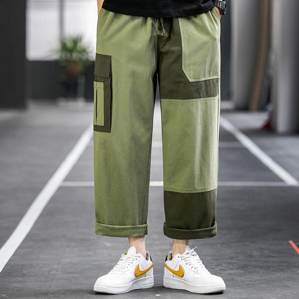 

mens hip hop sweatpants korean style joggers men streetwear baggy pants modis harajuku fashion trousers kpop khaki casual, Black