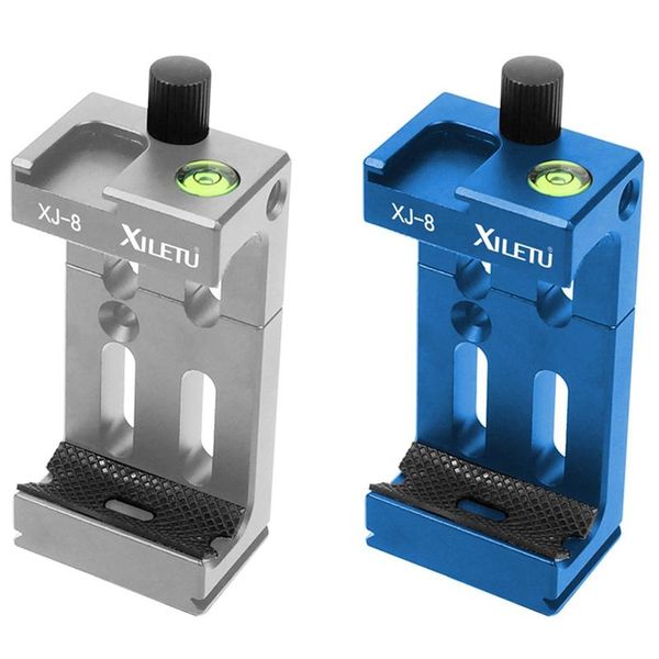 

pcs xj-8 tripod head bracket mobile phone holder clip, blue & silver tripods