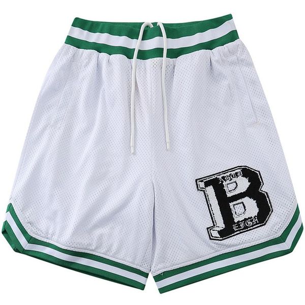 

men's shorts mens casual loose patch mesh furry letter basketball joggers oversized 2021 summer hip hop streetwear trousers, White;black