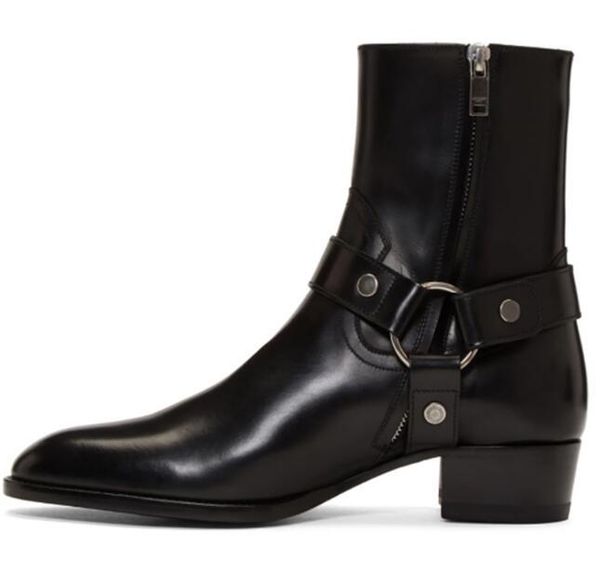 Ботинки Wyatt из натуральной кожи, обувь на молнии внутри, модные мужские ботинки martin, байкерские ботинки больших размеров, евро 38-46