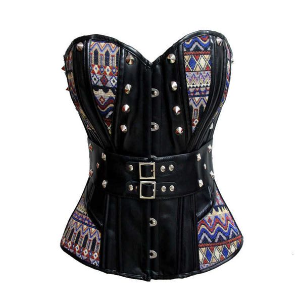 

waist tummy shaper court underwear punk rivet gothic corset top