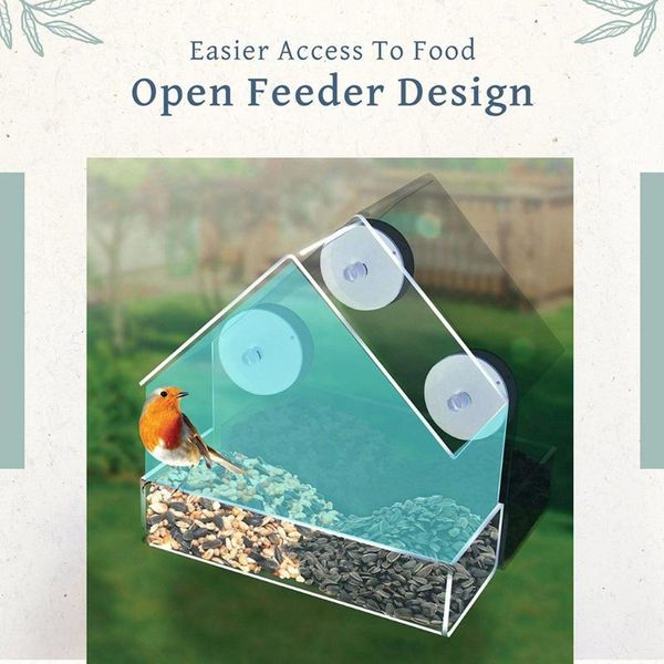 

bird cages window feeder transparent observe wild birds cage garden decor 1 *