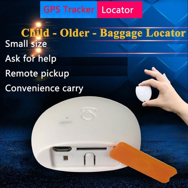 

mini micro gps tracker locator for kids children, active seniors and luggage suitcase tracking device anti-lost alarm