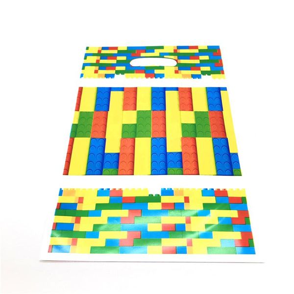 

gift wrap 10pcs building block theme birthday decors disposable plastic candy bag party kids festival christmas supplies