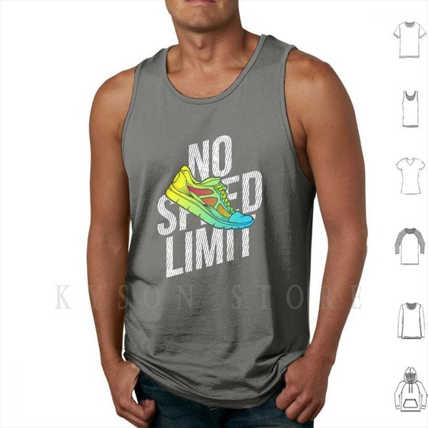 

running tank vest 100% cotton no speed limit shoes run athlete training cardio gym, White;black