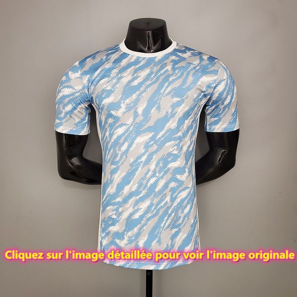 

2021 2022 player version marseille tracksuit white and blue camouflage s-xxl men's tracksuits football clothes quality 1:1, Gray