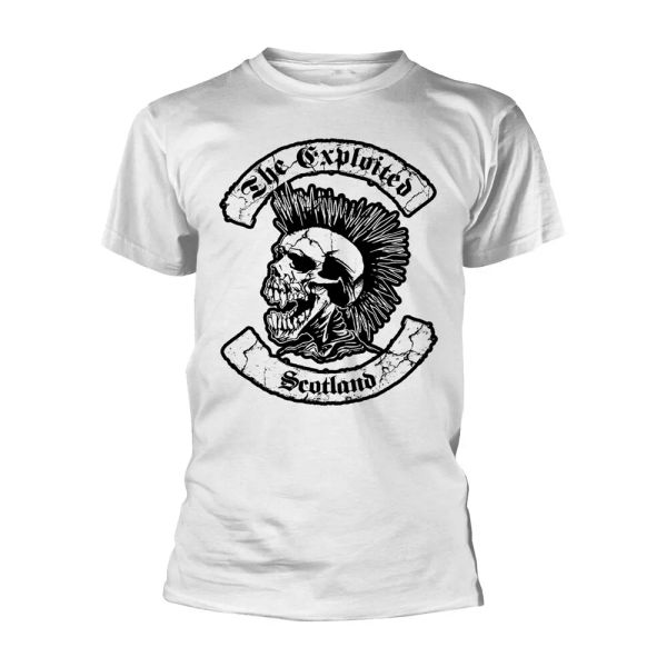 

exploited scotland licensed men t-shirt, White;black