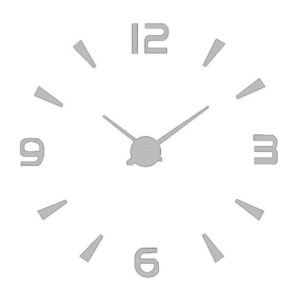 

wall clocks creative mirror effect sticker diy clock home fashion room 1 x battery(not included) 400g decoration