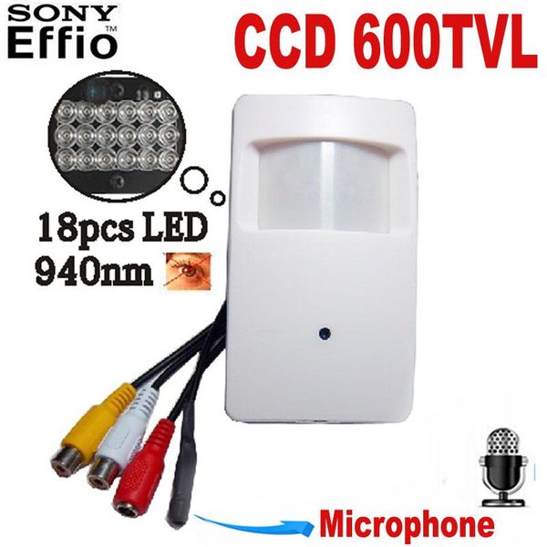 

night vision 600tvl pir motion detector camera with 940nm sony ccd security indoor cctv style mini ip cameras