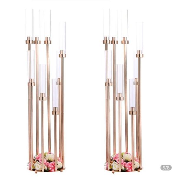 

candle holders 10pcs)8 heads metal home and wedding decors candelabra for decor table stand pillar holder qq133