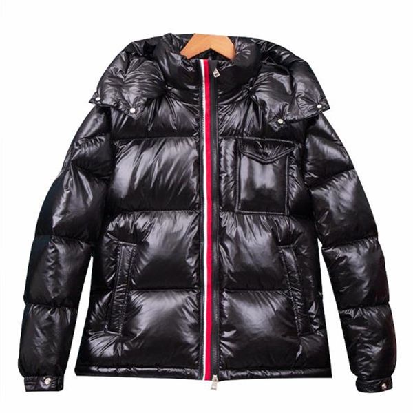

mens down jacket parkas coats winter coat hooded men women casual outdoor feather outwear keep warm thick double zipper removable hat, Black