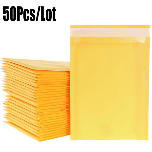 

packing bags 50pcs/lot kraft paper bubble envelopes mailers padded envelope with packaging courier storage