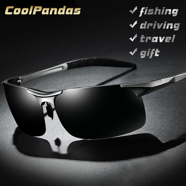 

men polarized sunglasses aviation hd driving sun glasses male sport sunglasses, White;black