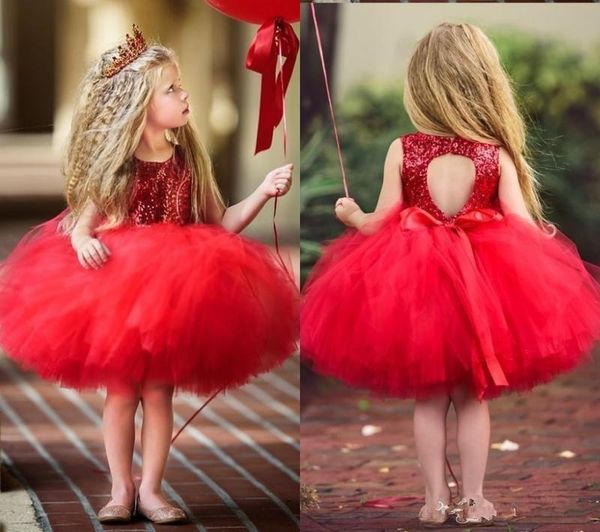 

girl's dresses flower girl dress for wedding girls first communion satin princess gown with beading sash elegant kids, Red;yellow