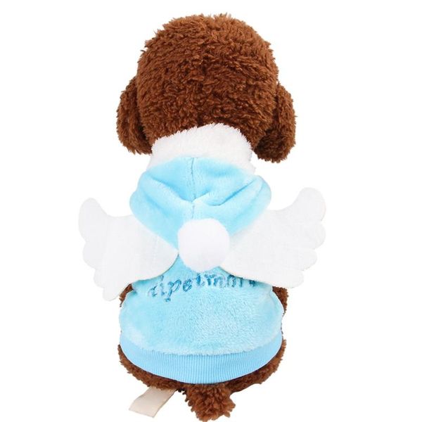 

dog apparel angel wings pattern autumn winter pet puppy coats solid jacket warm fleece costumes clothes for small dogs cats