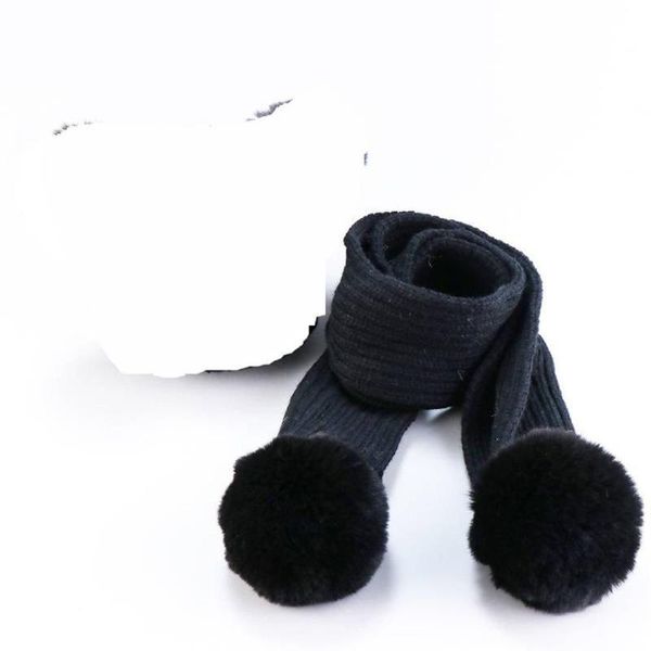 

cycling caps & masks european and american imitation fur ball double long scarf knitted warm windproof, Black