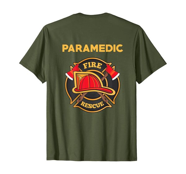 

Fire Rescue Paramedic Department T-Shirt for Firemen EMT EMS, Mainly pictures