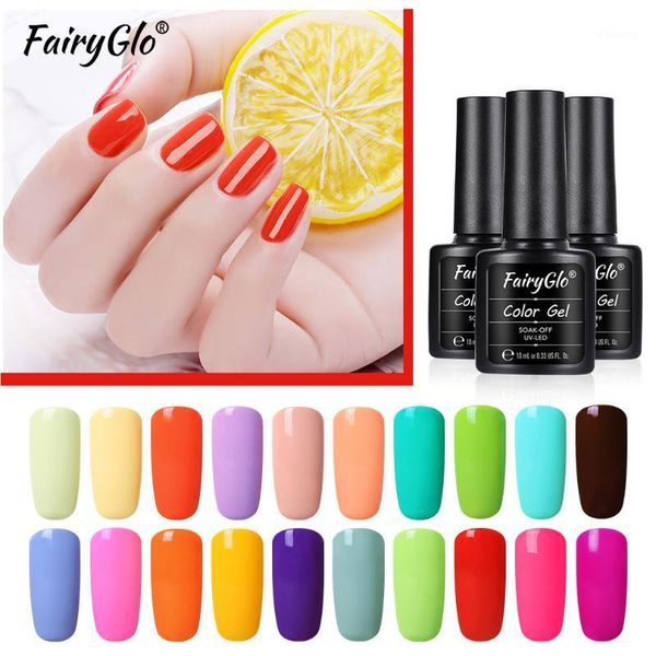 

fairyglo 8ml macaron candy color gel polish for manicure uv nail semi permanent art varnish enamel lacquer1, Red;pink