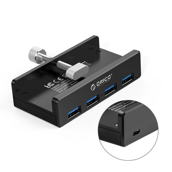 

hubs orico 4 ports usb 3.0 hub external clip-type aluminum usb3.0 splitter adapter black for desklappc computer accessories