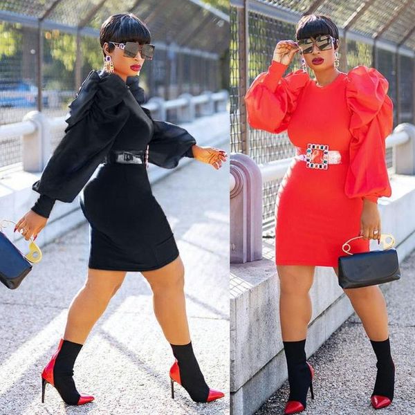 

summer fashion style african women black red color mini dress dresses for clothes ethnic clothing