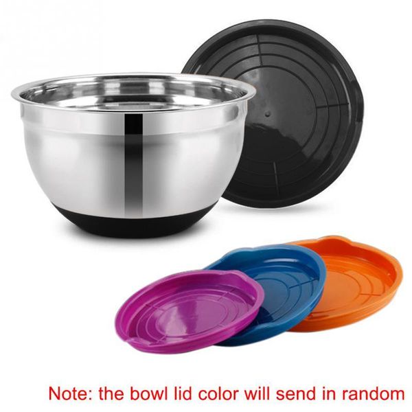 

bowls 18cm/20cm/24cm diameter bowl anti-scald with lid non-slip stainless steel kitchen utensil for salad cake