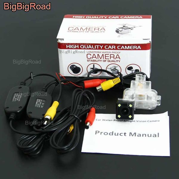 

car rear view cameras& parking sensors bigbigroad for 3 6 / atenza m3 2013~2021 wireless camera reverse