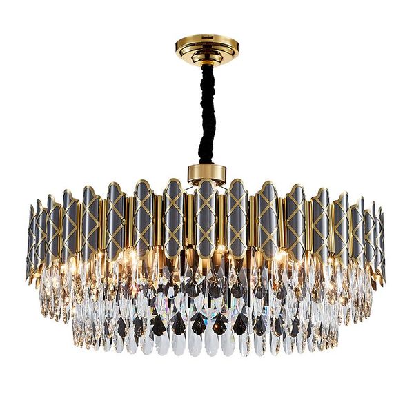 

chandeliers modern living room luxury crystal chandelier lighting fixture mixed color round hall decoration