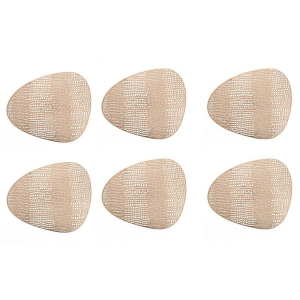 

mats & pads pvc placemat egg-shaped crocodile pattern design heat insulation pad table for dining