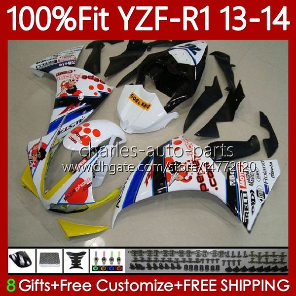 Carrozzeria OEM per YAMAHA YZF-R1 YZF1000 YZF R 1 1000CC 2013 2014 Pepephone MOTO Body 97No.43 100% Fit YZF R1 1000 CC YZFR1 13 14 YZF-1000 13-14 Kit carenatura per stampaggio ad iniezione