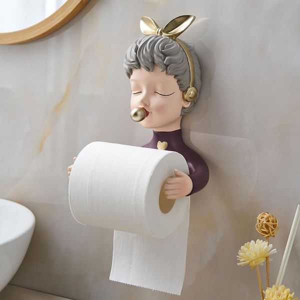 

tissue boxes & napkins nordic home decor box holder napkin towel rack bubble girl character model decoration bathroom accessories