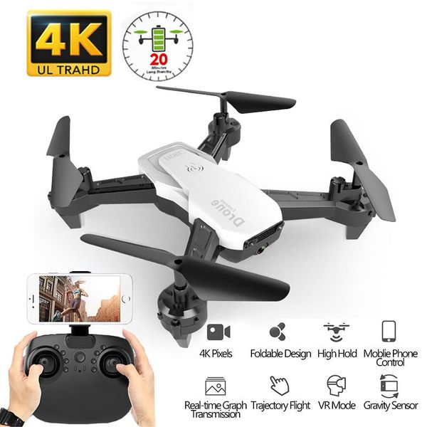 

wifi drone with 4k wide-angle hd camera altitude hold 1080p rc mini quadcopter helicopter vs lf606 e58 m69 f11 drones