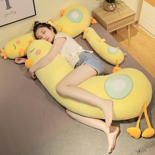 

cushion/decorative pillow cute duck shape women's long sleeping cushion yellow soft m1